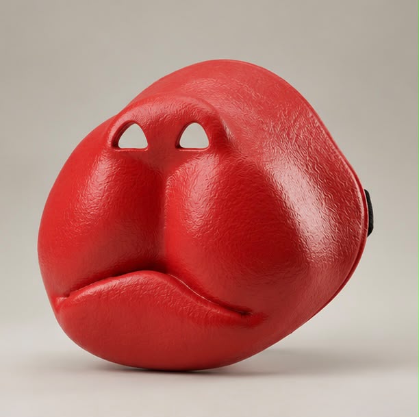 Red Hanuman Face Mask | Ramleela & Fancy Dress Costume - Image 2