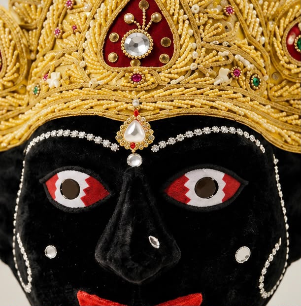 Maa Kali Face Mask with Golden Crown | Kali Costume - Image 4