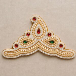 Designer Pearl & Stone Mukut | Royal Crown for God & Goddess Costumes | Rajsi Costume Headgear