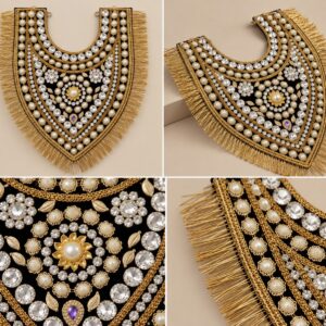 Rajsi Chest Paan Long Haar – Royal Costume Chest Necklace for Raja & Ravan Costumes | Red & Black