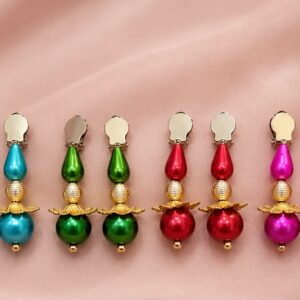 Rajsi Kundal Earrings for God & Goddess Costumes | Traditional Costume Jewellery – Pack of 12